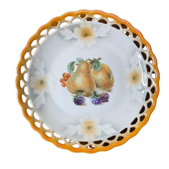 Cico Bavaria Lot Of 3 Hand‎ Painted Dessert Plates Hand Painted Fruit 6.75" - Picture 4 of 8